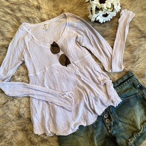 Free People Frayed Long Sleeve